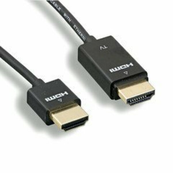 Swe-Tech 3C Ultra-Slim Active HDMI Cbl, High-Speed with Ethernet , RedMere chipset, 4K@30Hz, 36AWG, black, 3ft FWT10V3-48103